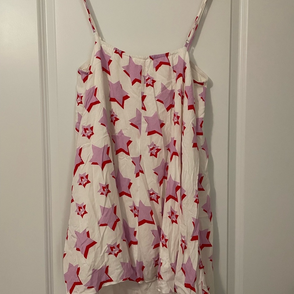 Buddy Love Starry Pink and Red Womens Mini Dress - Picture 2 of 6